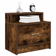 Nachtkastjes 2 st 51x31x47 cm bewerkt hout gerookt eiken