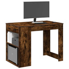 Bureau 102x62x77,5 cm bewerkt hout gerookt eiken