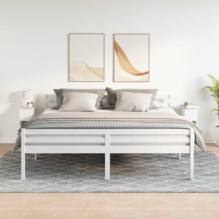 Nachtkastjes 2 st met lade 20x36x60 cm wit