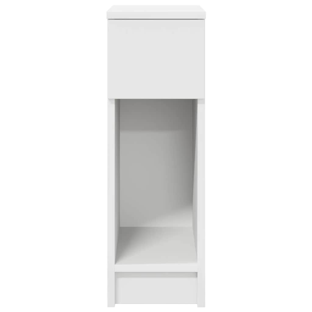 Nachtkastjes 2 st met lade 20x36x60 cm wit