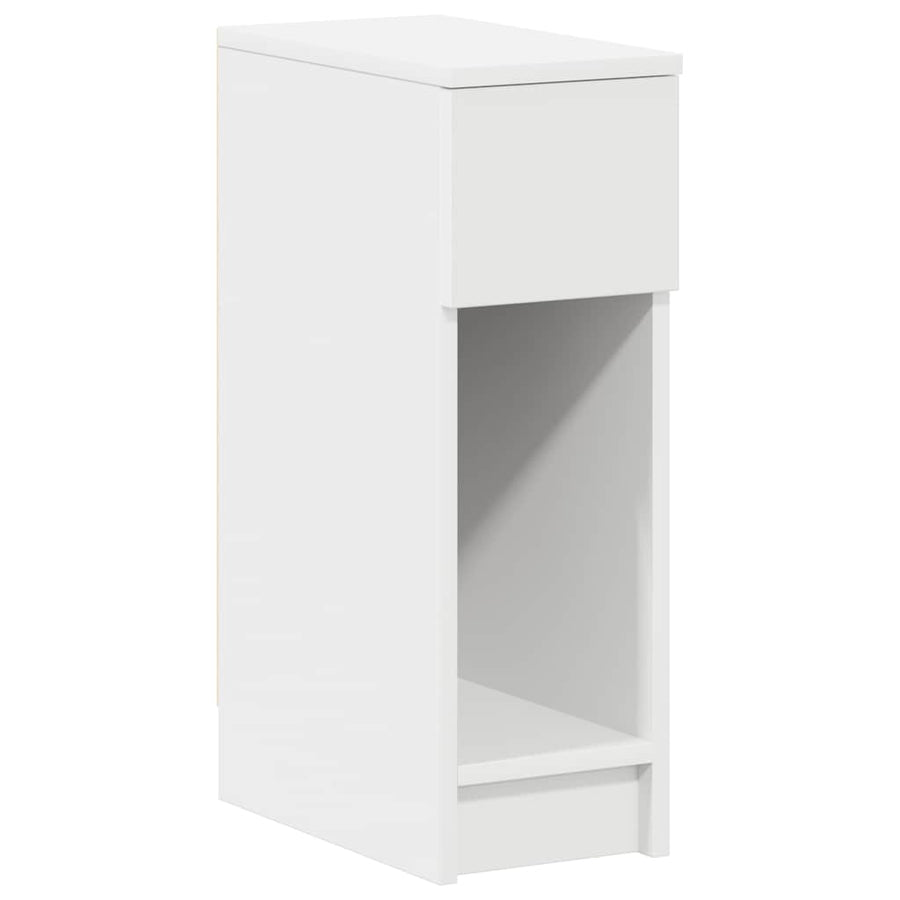 Nachtkastjes 2 st met lade 20x36x60 cm wit