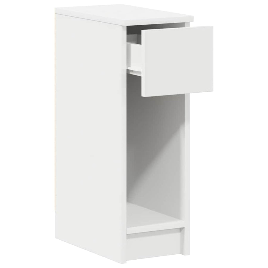 Nachtkastjes 2 st met lade 20x36x60 cm wit