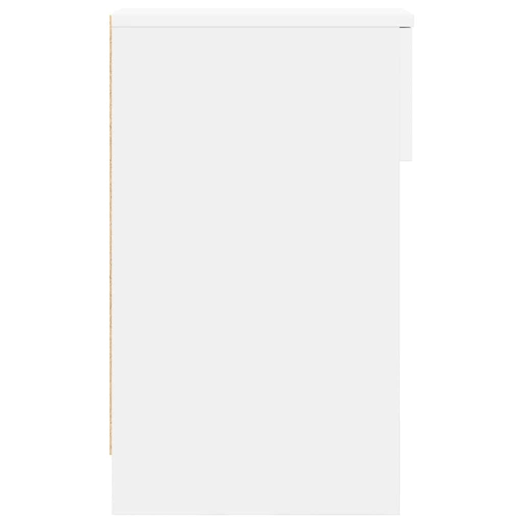 Nachtkastjes 2 st met lade 20x36x60 cm wit