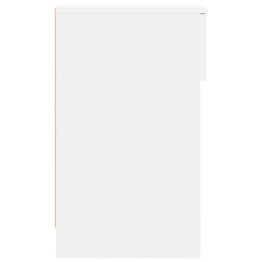 Nachtkastjes 2 st met lade 20x36x60 cm wit