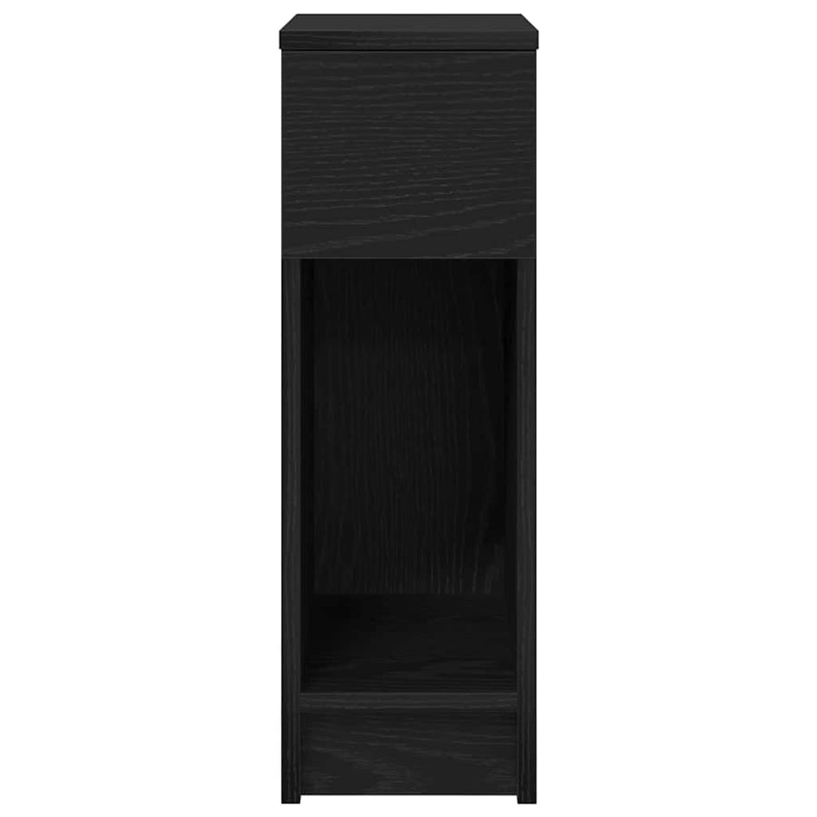 Nachtkastjes 2 st met lade 20x36x60 cm zwart eikenkleurig