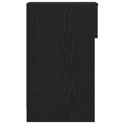 Nachtkastjes 2 st met lade 20x36x60 cm zwart eikenkleurig