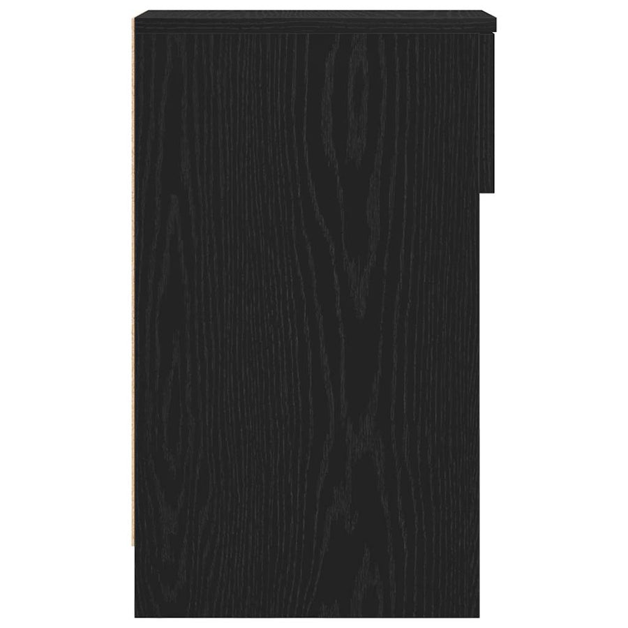 Nachtkastjes 2 st met lade 20x36x60 cm zwart eikenkleurig