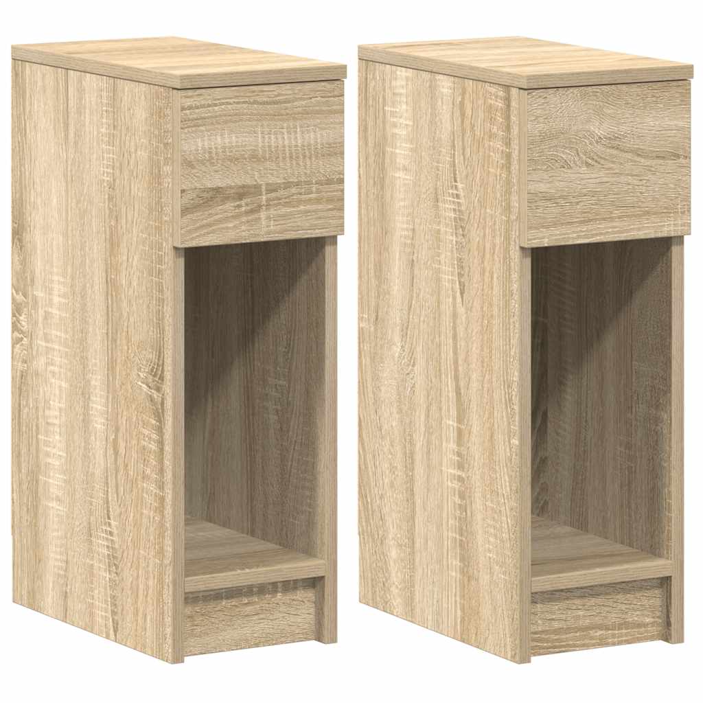 Nachtkastjes Met Lade 20X36X60 Cm Kleurig Sonoma eiken