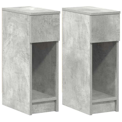 Nachtkastjes 2 st met lade 20x36x60 cm betongrijs