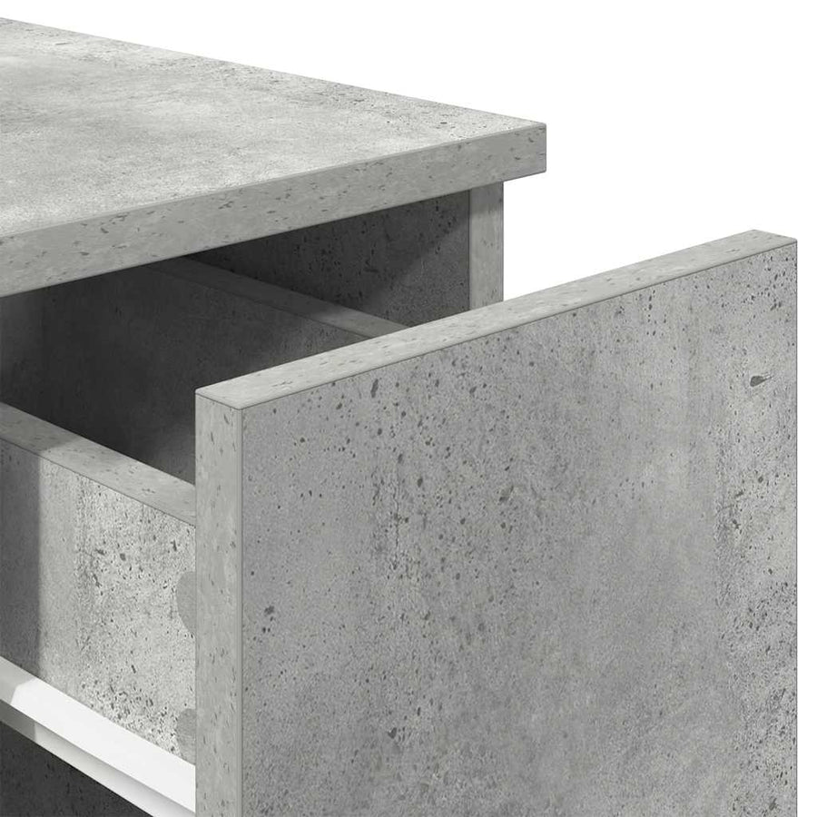 Nachtkastjes 2 st met lade 20x36x60 cm betongrijs
