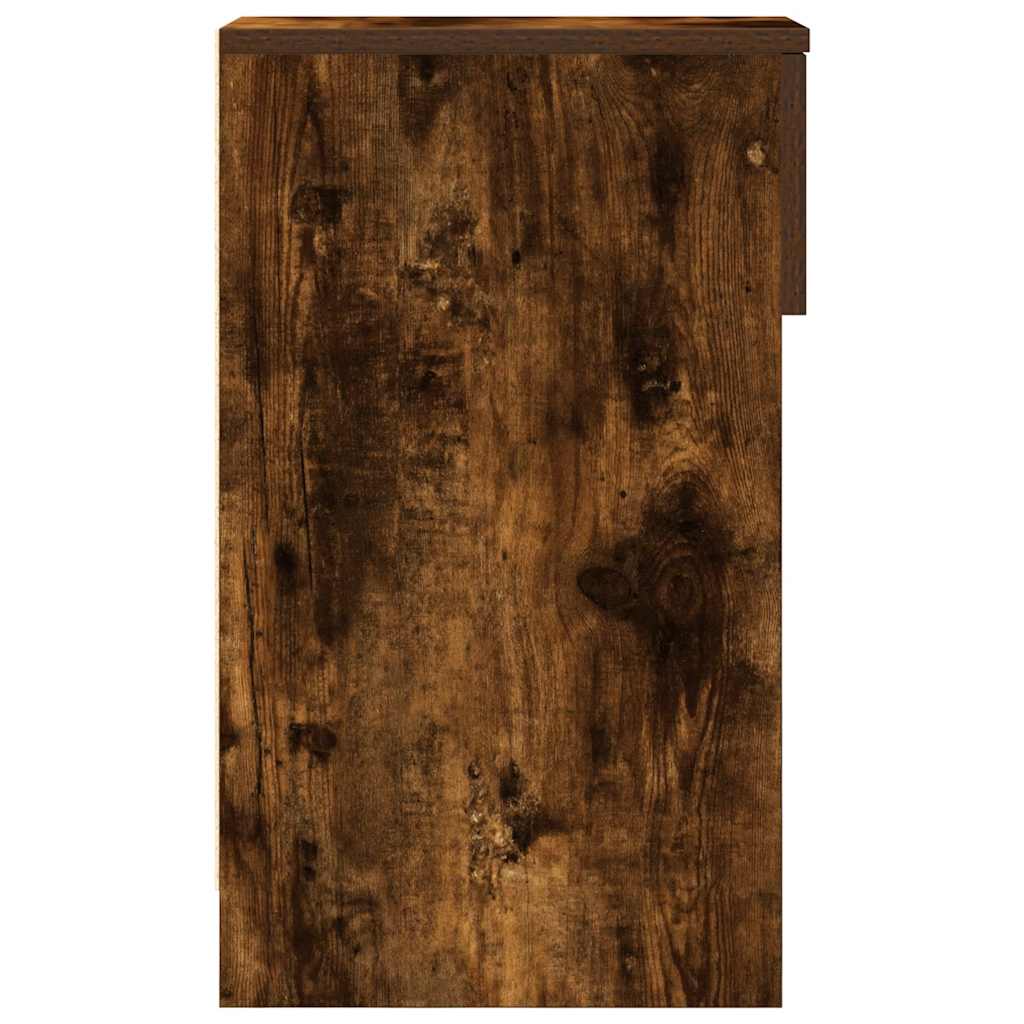 Nachtkastjes 2 st met lade 20x36x60 cm gerookt eikenkleurig