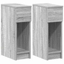 Nachtkastjes 2 st met lade 20x36x60 cm grijs sonoma eikenkleur