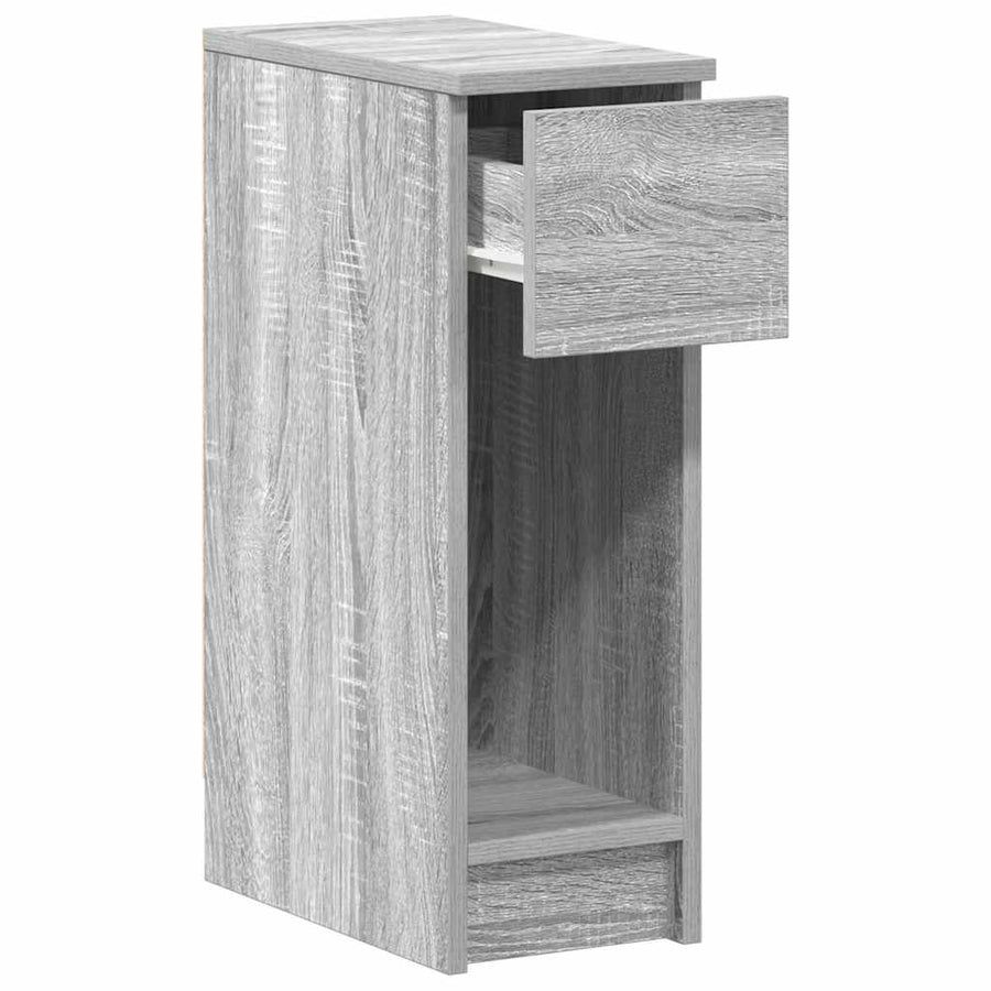 Nachtkastjes 2 st met lade 20x36x60 cm grijs sonoma eikenkleur