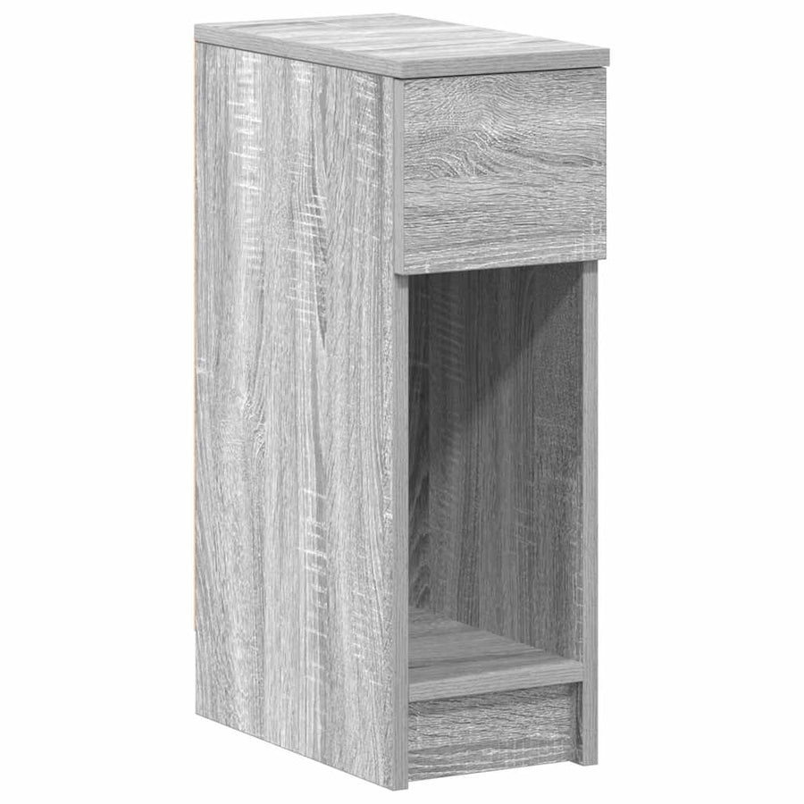 Nachtkastjes 2 st met lade 20x36x60 cm grijs sonoma eikenkleur
