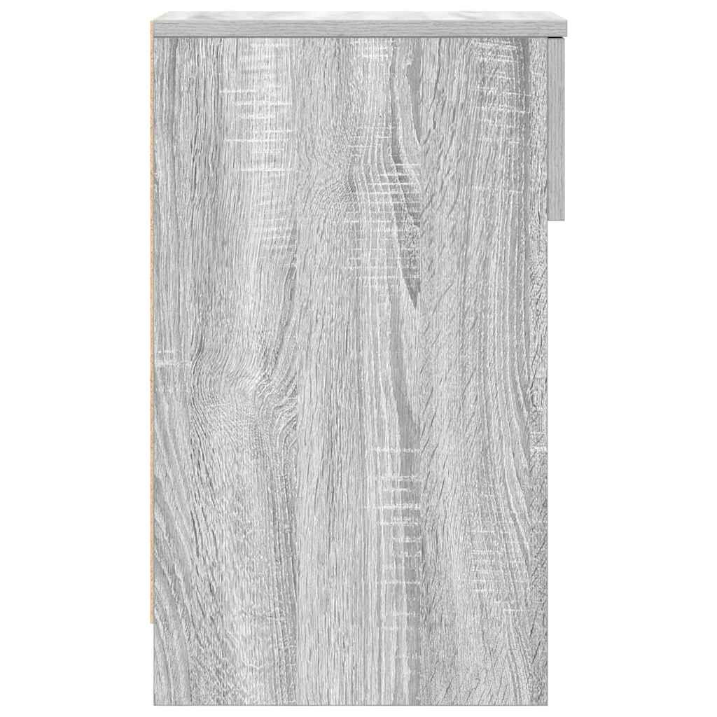 Nachtkastjes 2 st met lade 20x36x60 cm grijs sonoma eikenkleur