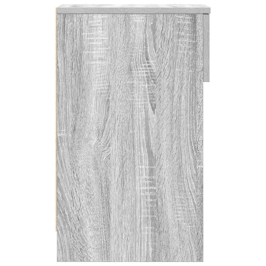 Nachtkastjes 2 st met lade 20x36x60 cm grijs sonoma eikenkleur