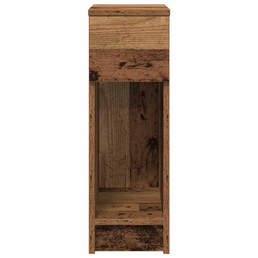Nachtkastje met lade 20x36x60 cm oud houtkleurig