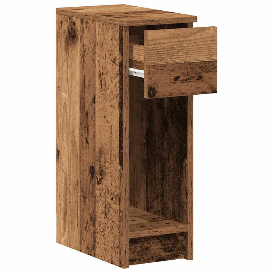 Nachtkastje met lade 20x36x60 cm oud houtkleurig