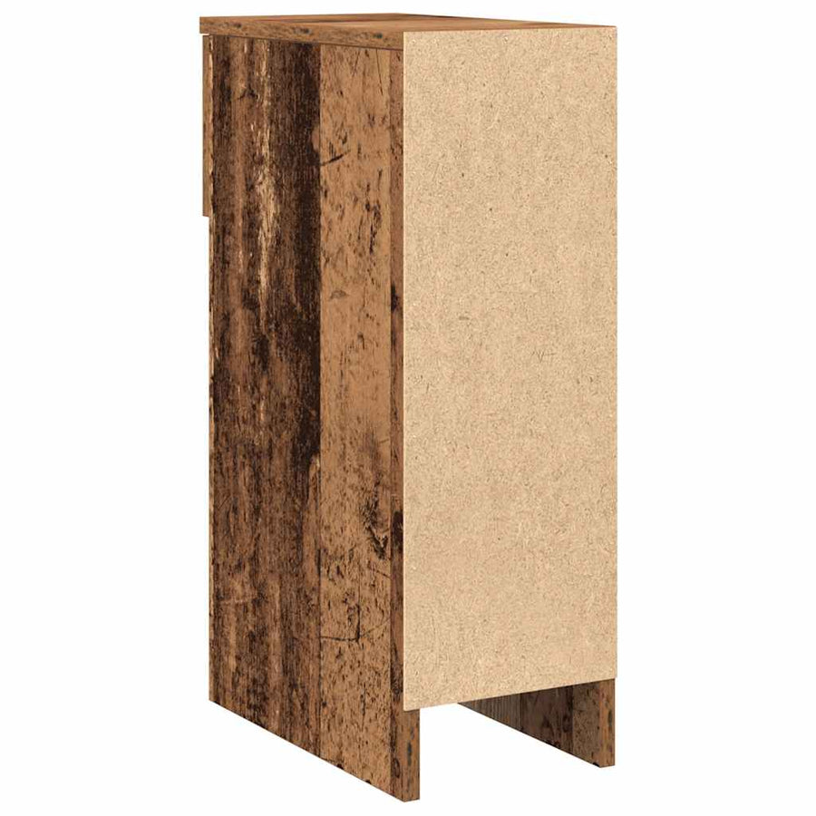 Nachtkastje met lade 20x36x60 cm oud houtkleurig