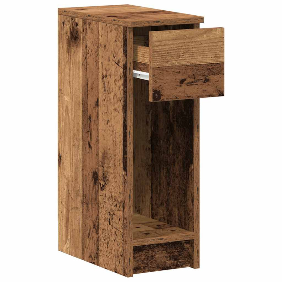 Nachtkastjes 2 st met lade 20x36x60 cm oud houtkleurig