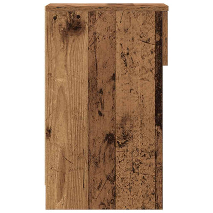 Nachtkastjes 2 st met lade 20x36x60 cm oud houtkleurig