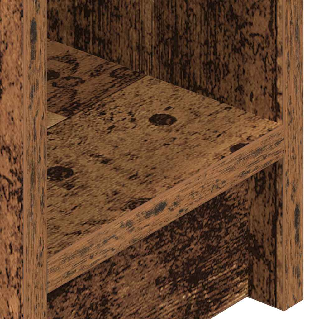 Nachtkastjes 2 st met lade 20x36x60 cm oud houtkleurig