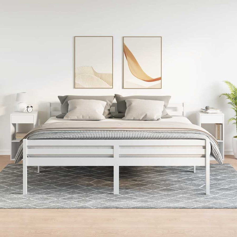 Nachtkastjes 2 st met lade 35x34x66,5 cm wit