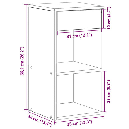 Nachtkastjes 2 st met lade 35x34x66,5 cm wit