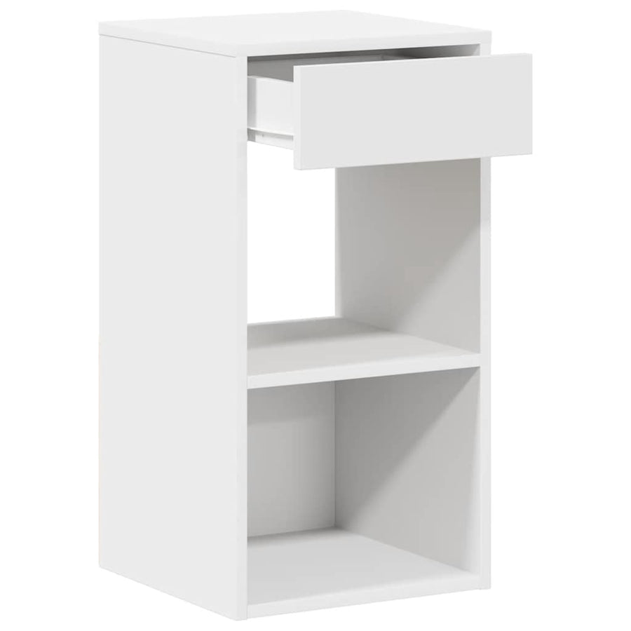 Nachtkastjes 2 st met lade 35x34x66,5 cm wit
