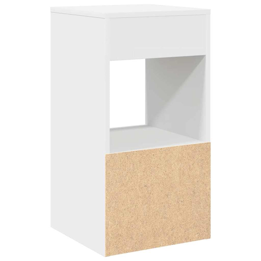 Nachtkastjes 2 st met lade 35x34x66,5 cm wit