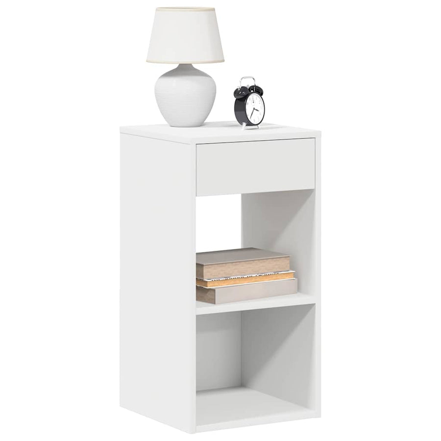 Nachtkastjes 2 st met lade 35x34x66,5 cm wit