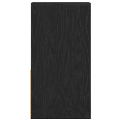 Nachtkastje met lade 35x34x66,5 cm zwart eikenkleurig