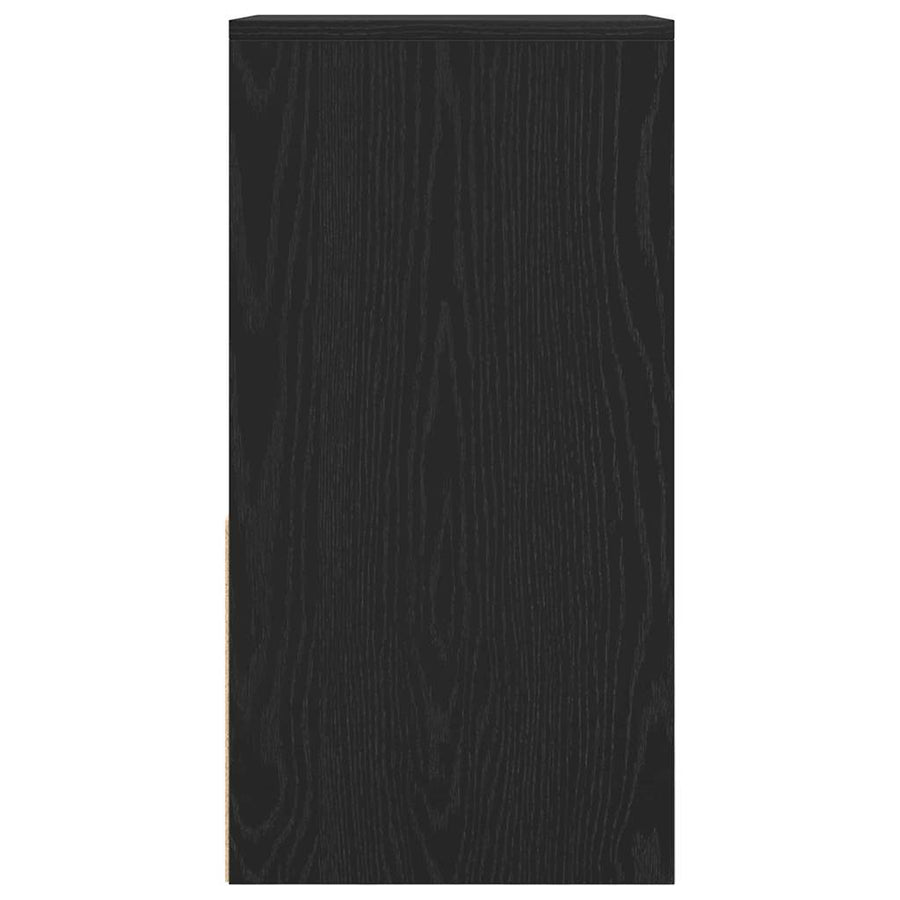 Nachtkastje met lade 35x34x66,5 cm zwart eikenkleurig