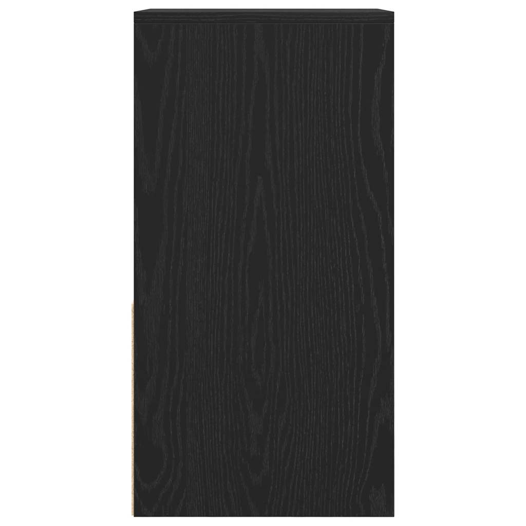 Nachtkastjes 2 st met lade 35x34x66,5 cm zwart eikenkleurig