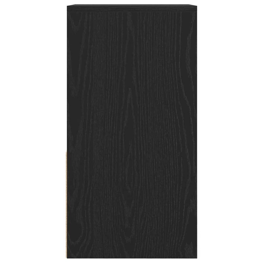 Nachtkastjes 2 st met lade 35x34x66,5 cm zwart eikenkleurig