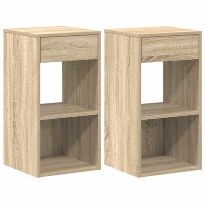Nachtkastjes 2 st met lade 35x34x66,5 cm sonoma eikenkleurig