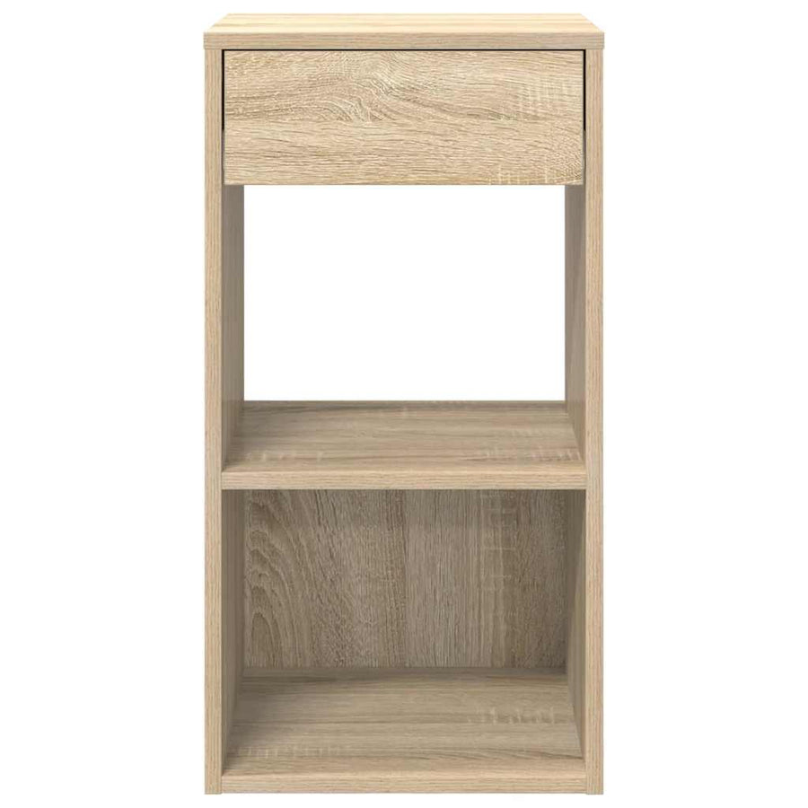 Nachtkastjes 2 st met lade 35x34x66,5 cm sonoma eikenkleurig