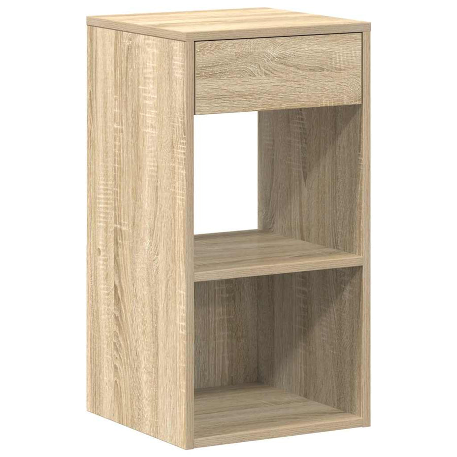 Nachtkastjes 2 st met lade 35x34x66,5 cm sonoma eikenkleurig