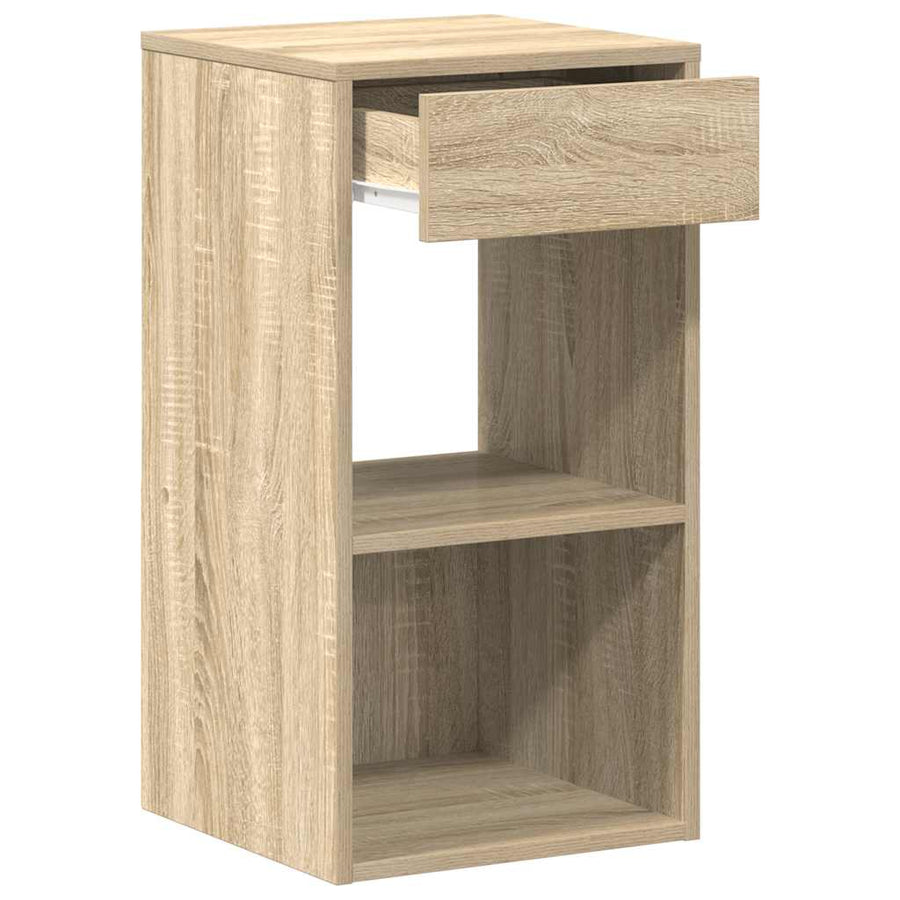 Nachtkastjes 2 st met lade 35x34x66,5 cm sonoma eikenkleurig