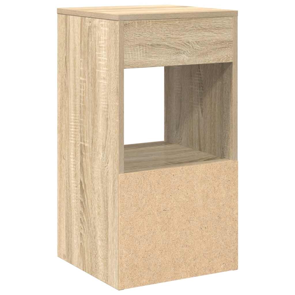 Nachtkastjes 2 st met lade 35x34x66,5 cm sonoma eikenkleurig