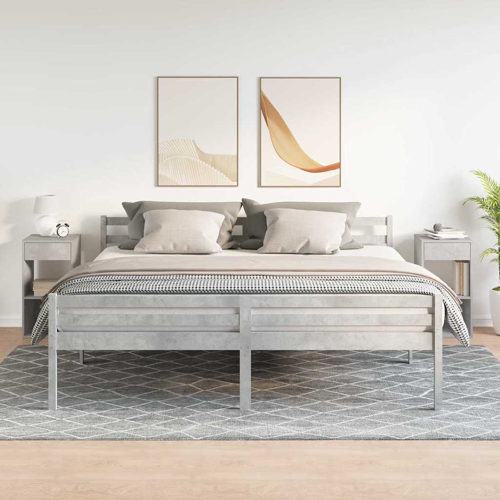 Nachtkastjes 2 st met lade 35x34x66,5 cm betongrijs