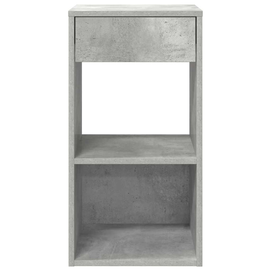 Nachtkastjes 2 st met lade 35x34x66,5 cm betongrijs