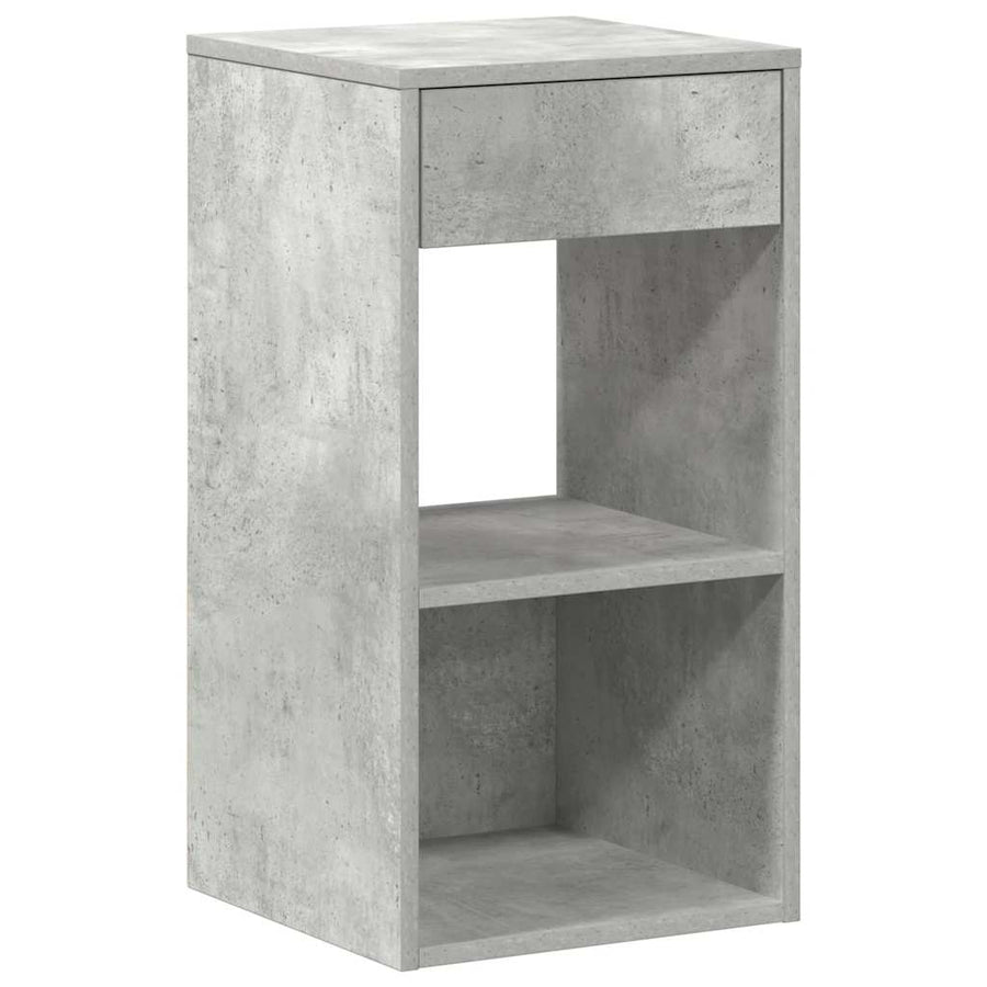 Nachtkastjes 2 st met lade 35x34x66,5 cm betongrijs