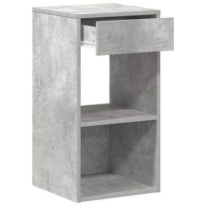 Nachtkastjes 2 st met lade 35x34x66,5 cm betongrijs