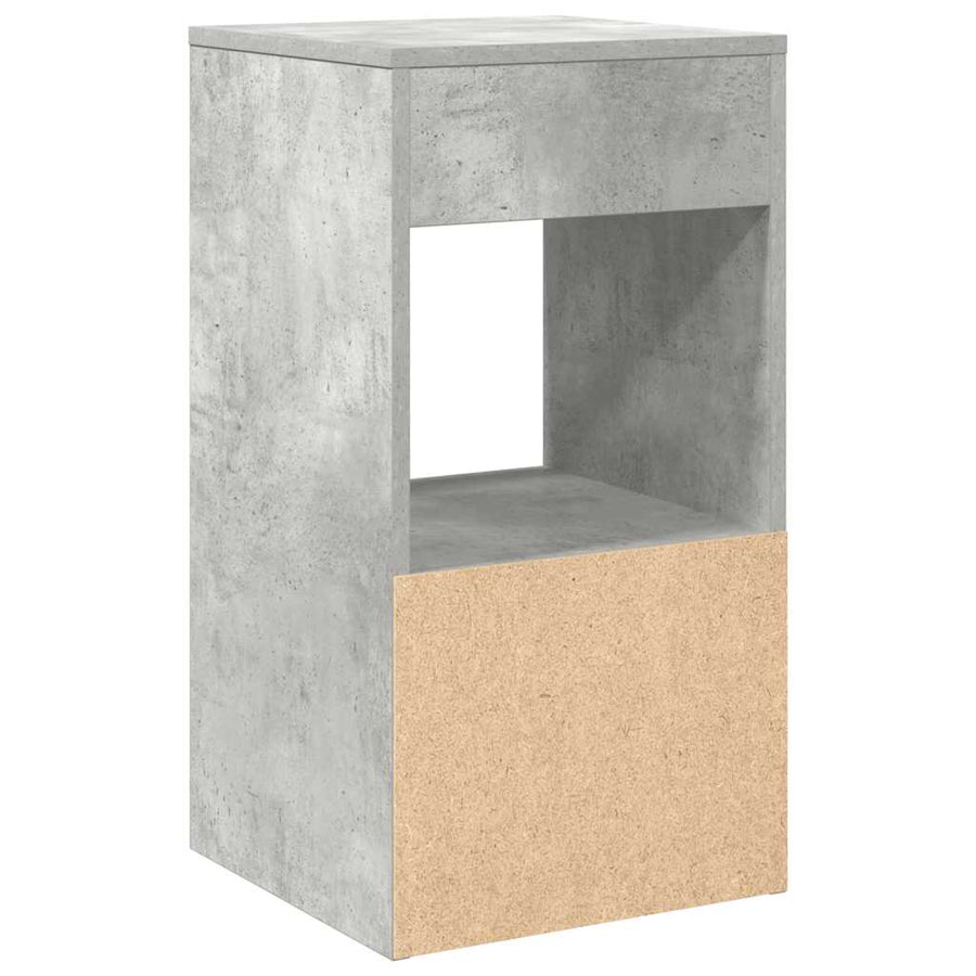Nachtkastjes 2 st met lade 35x34x66,5 cm betongrijs