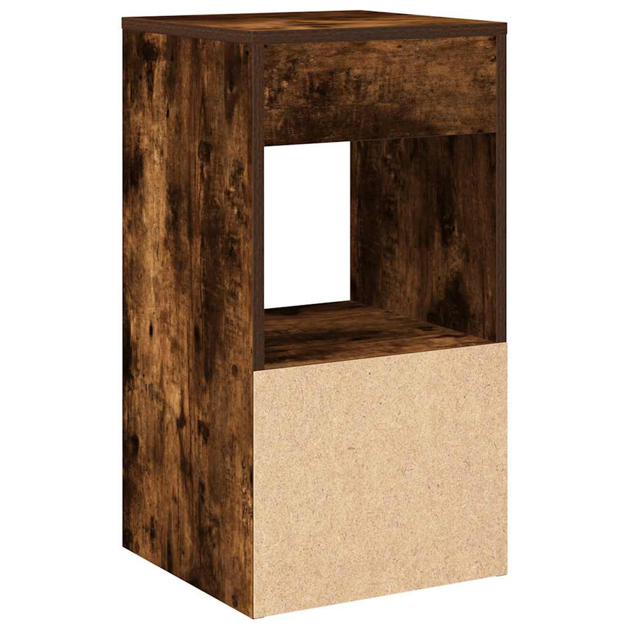 Nachtkastje met lade 35x34x66,5 cm gerookt eikenkleurig