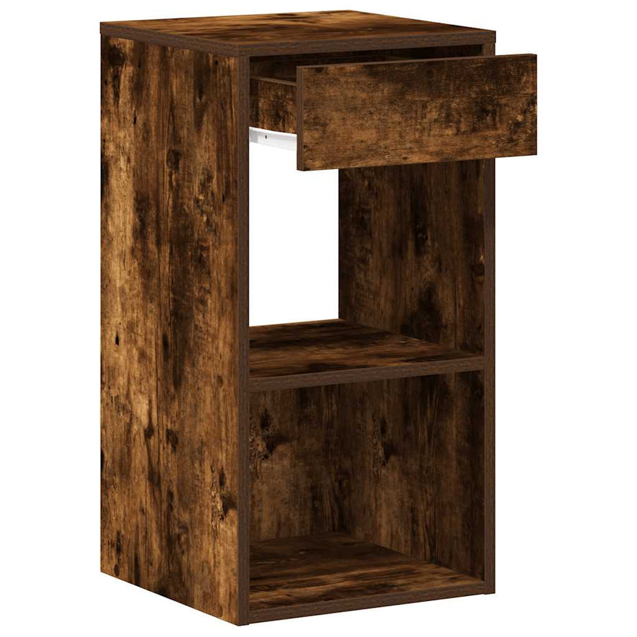 Nachtkastjes 2 st met lade 35x34x66,5 cm gerookt eikenkleurig