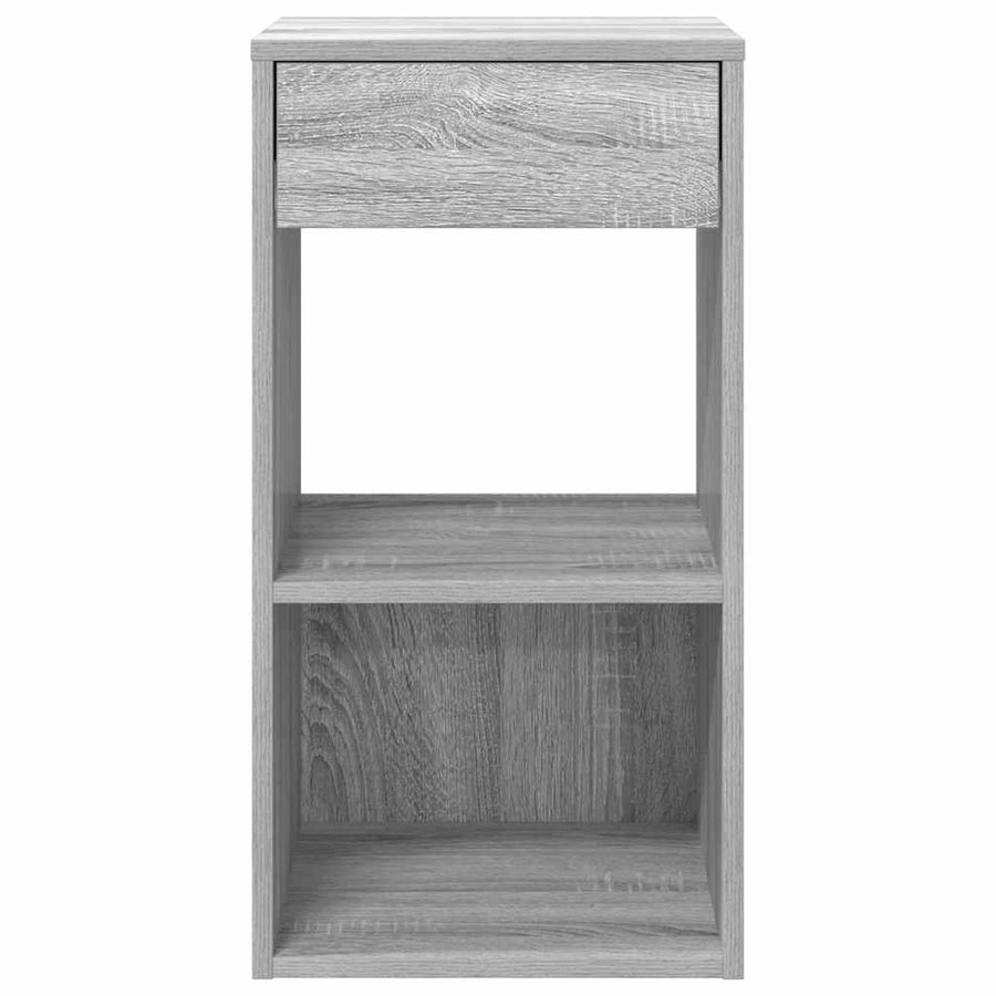 Nachtkastjes 2 st met lade 35x34x66,5cm grijs sonoma eikenkleur
