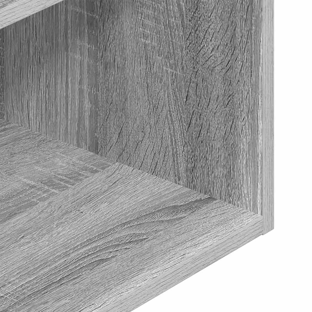 Nachtkastjes 2 st met lade 35x34x66,5cm grijs sonoma eikenkleur