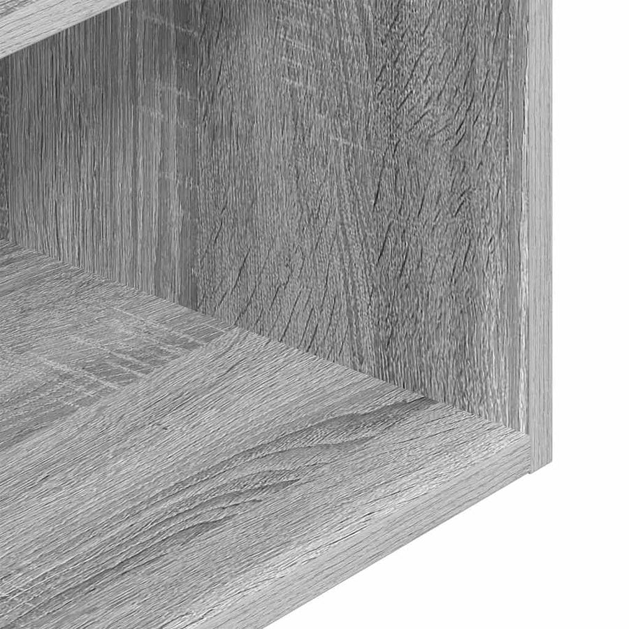 Nachtkastjes 2 st met lade 35x34x66,5cm grijs sonoma eikenkleur